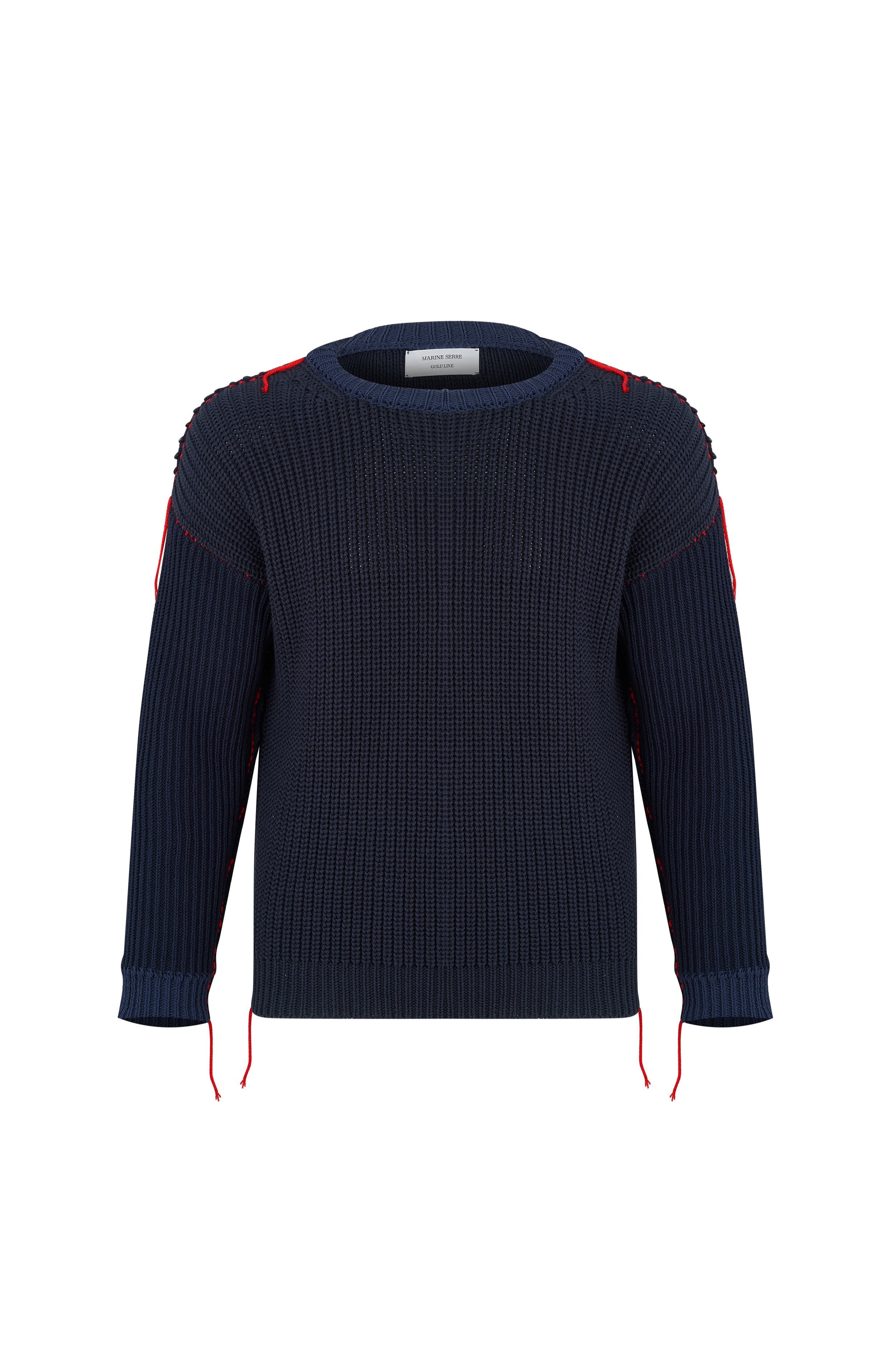 Marine Serre Repurposed-Yarns Chunky Knit Sweater — SLOW WAVES